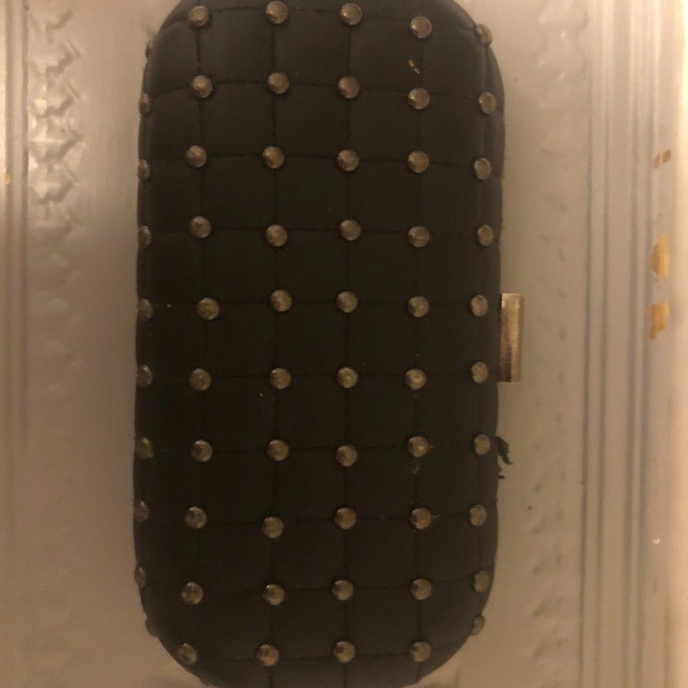 2B Bebe black clutch/purse with silver studs